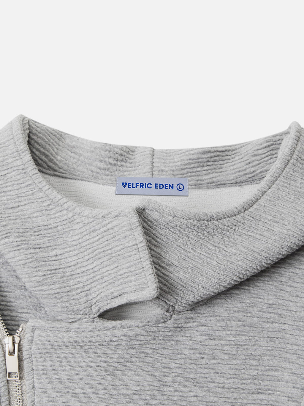 Aelfric Eden Textured Asymmetrical Zip Up Hoodie