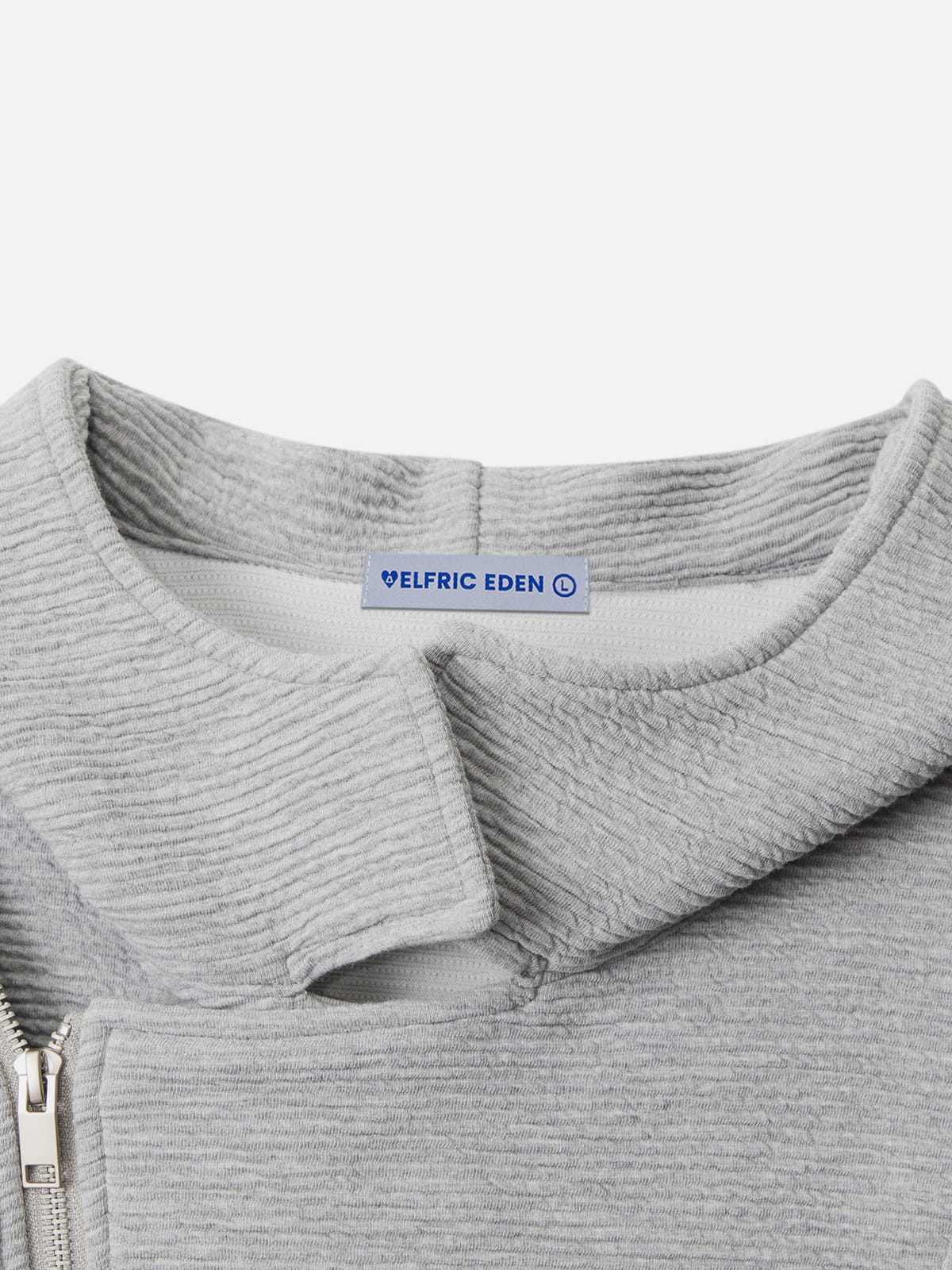 Aelfric Eden Textured Asymmetrical Zip Up Hoodie