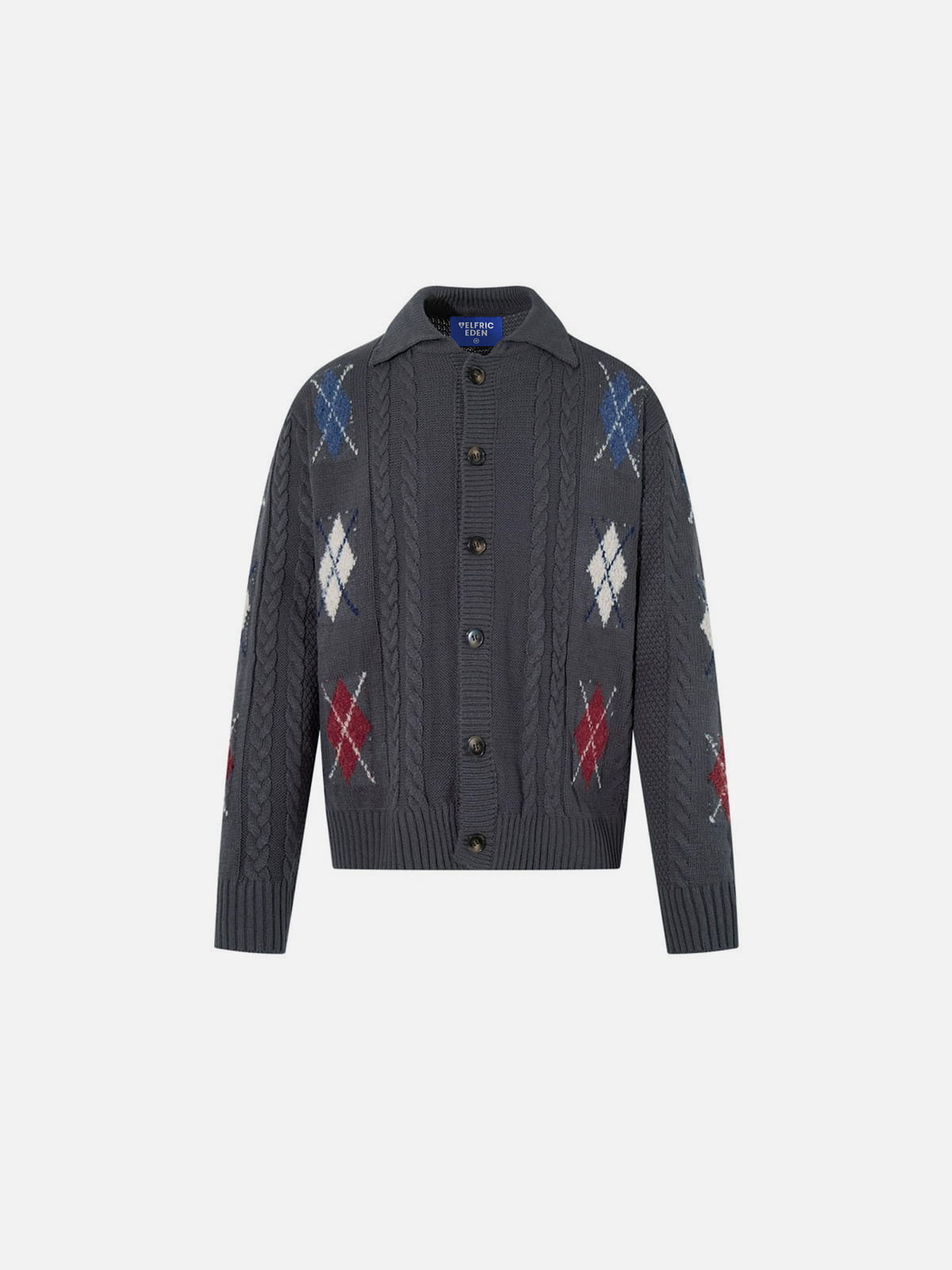 Aelfric Eden Argyle Cable Knit Cardigan