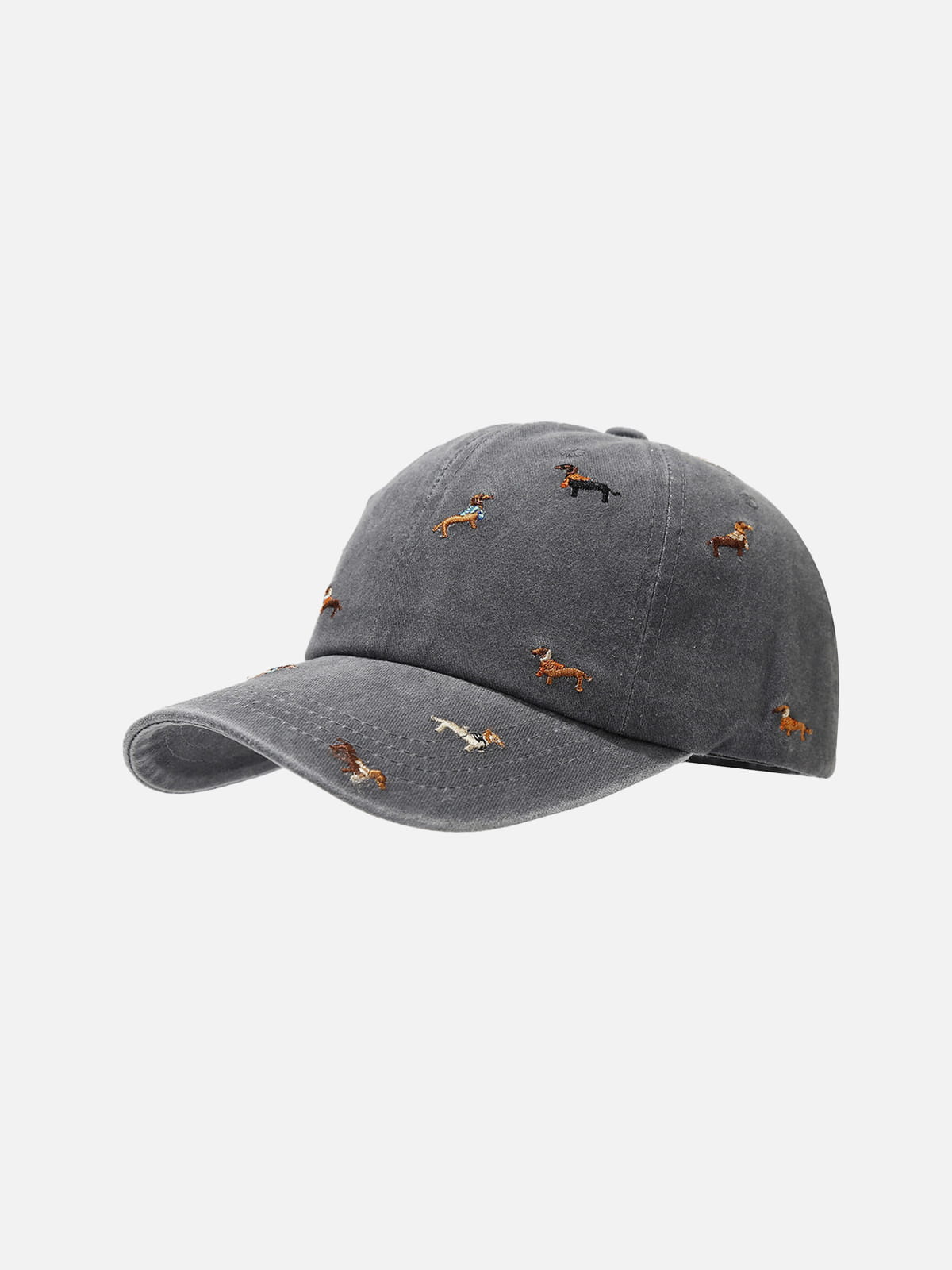 Embroidery Dachshund Washed Cap