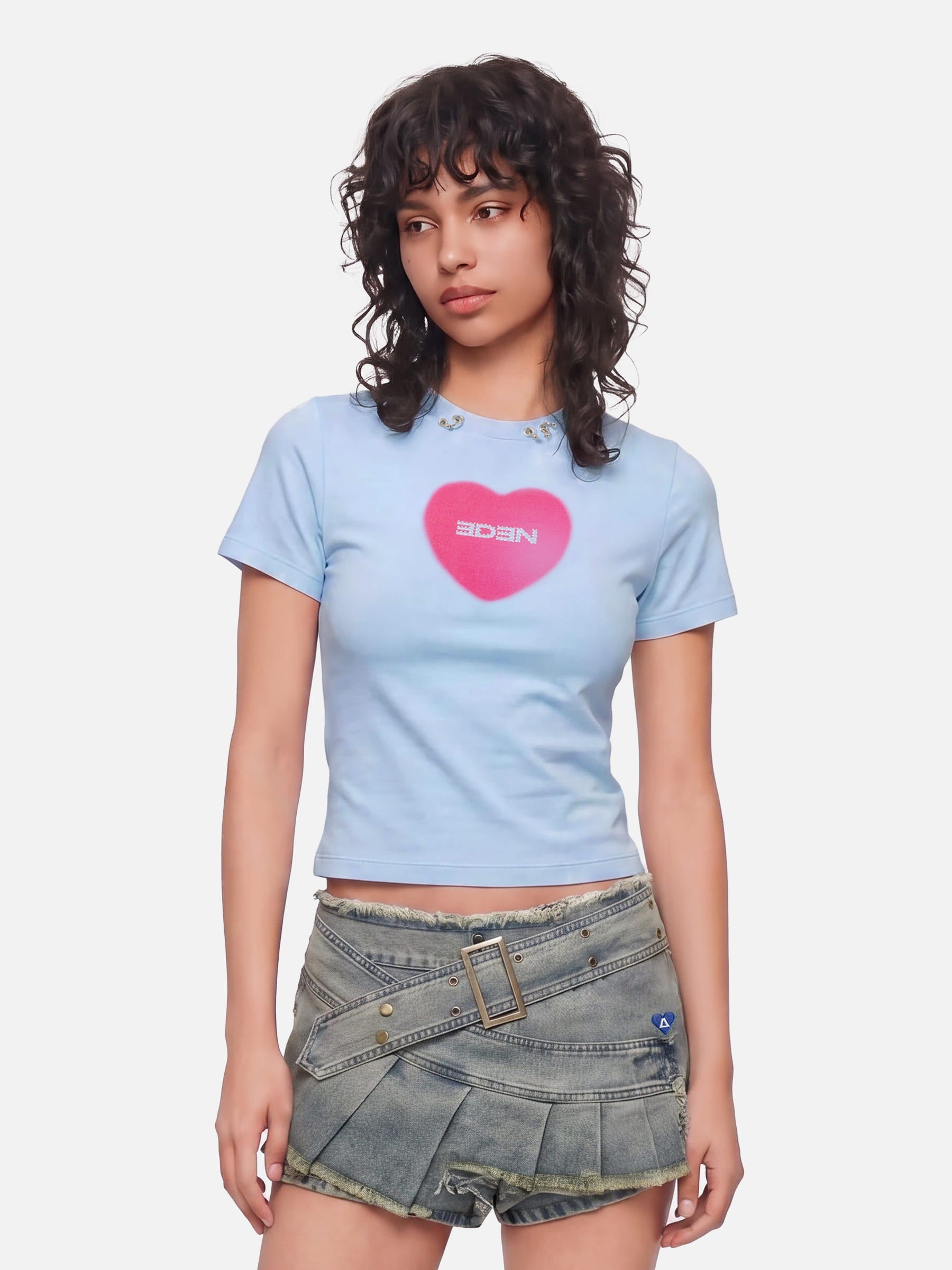 Aelfric Eden Heart Rhinestone Baby Tee