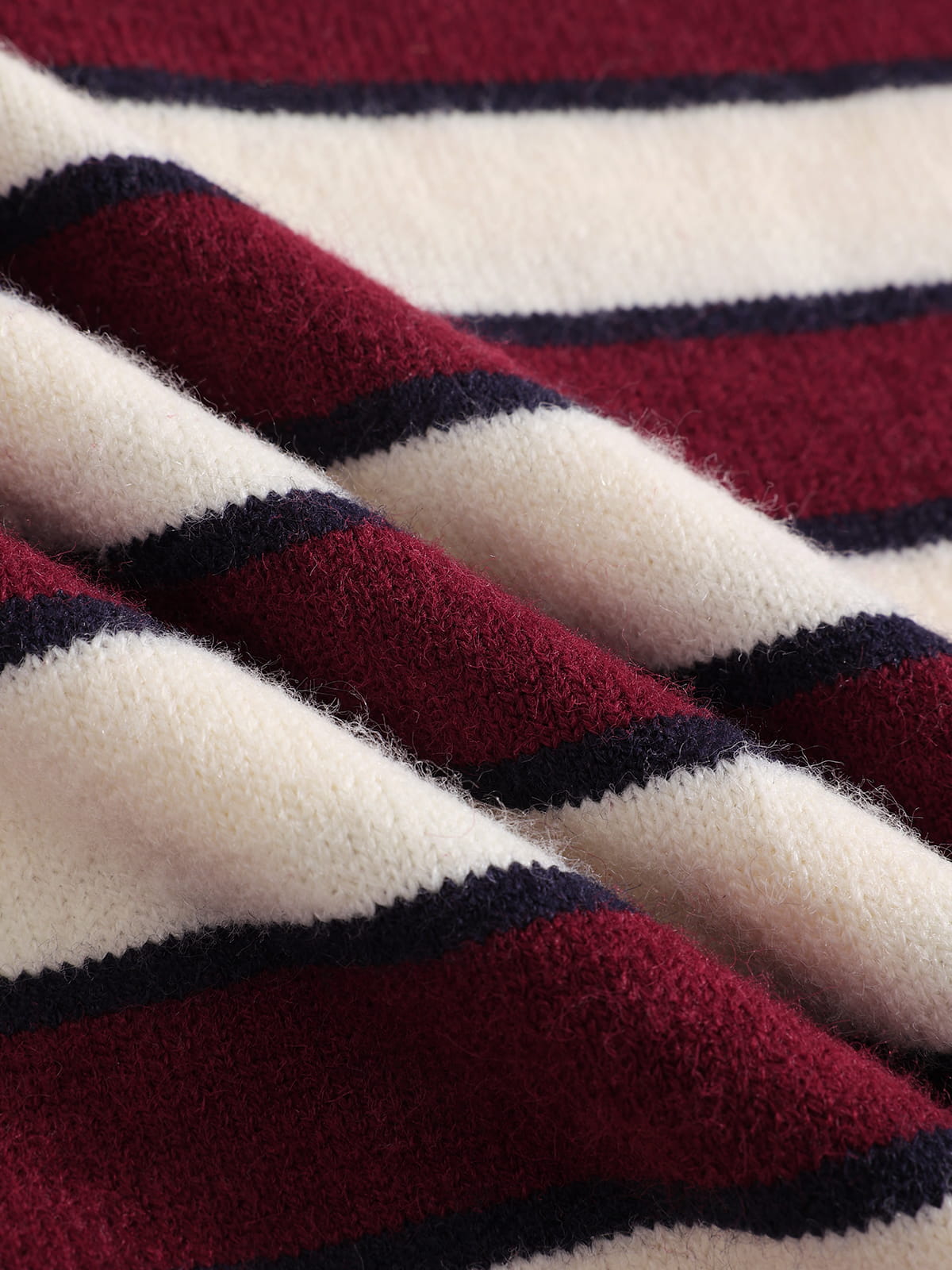 Aelfric Eden Polo Collar Striped Sweater