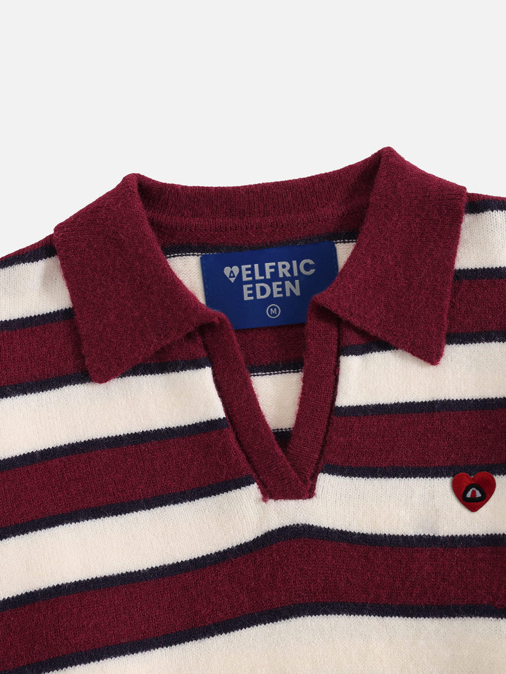 Aelfric Eden Polo Collar Striped Sweater