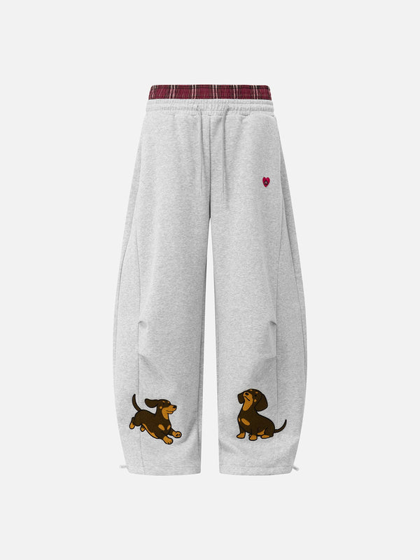 [Pre-Order] Aelfric Eden Dachshund Double Waist Baggy Barrel Sweatpants