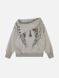 Aelfric Eden Graphic Off-The-Shoulder Sweatshirt