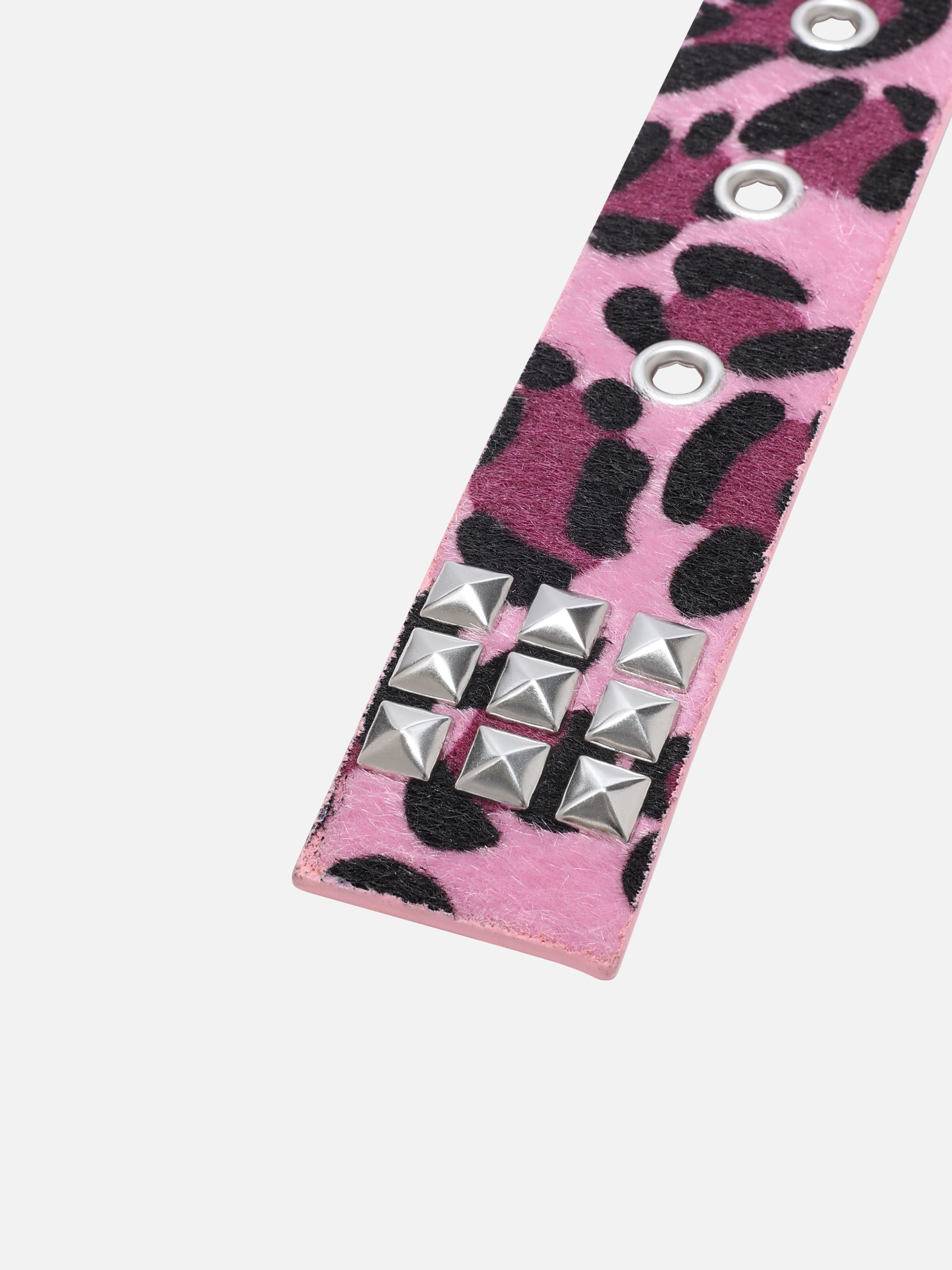 Animal Pattern Studded Belt