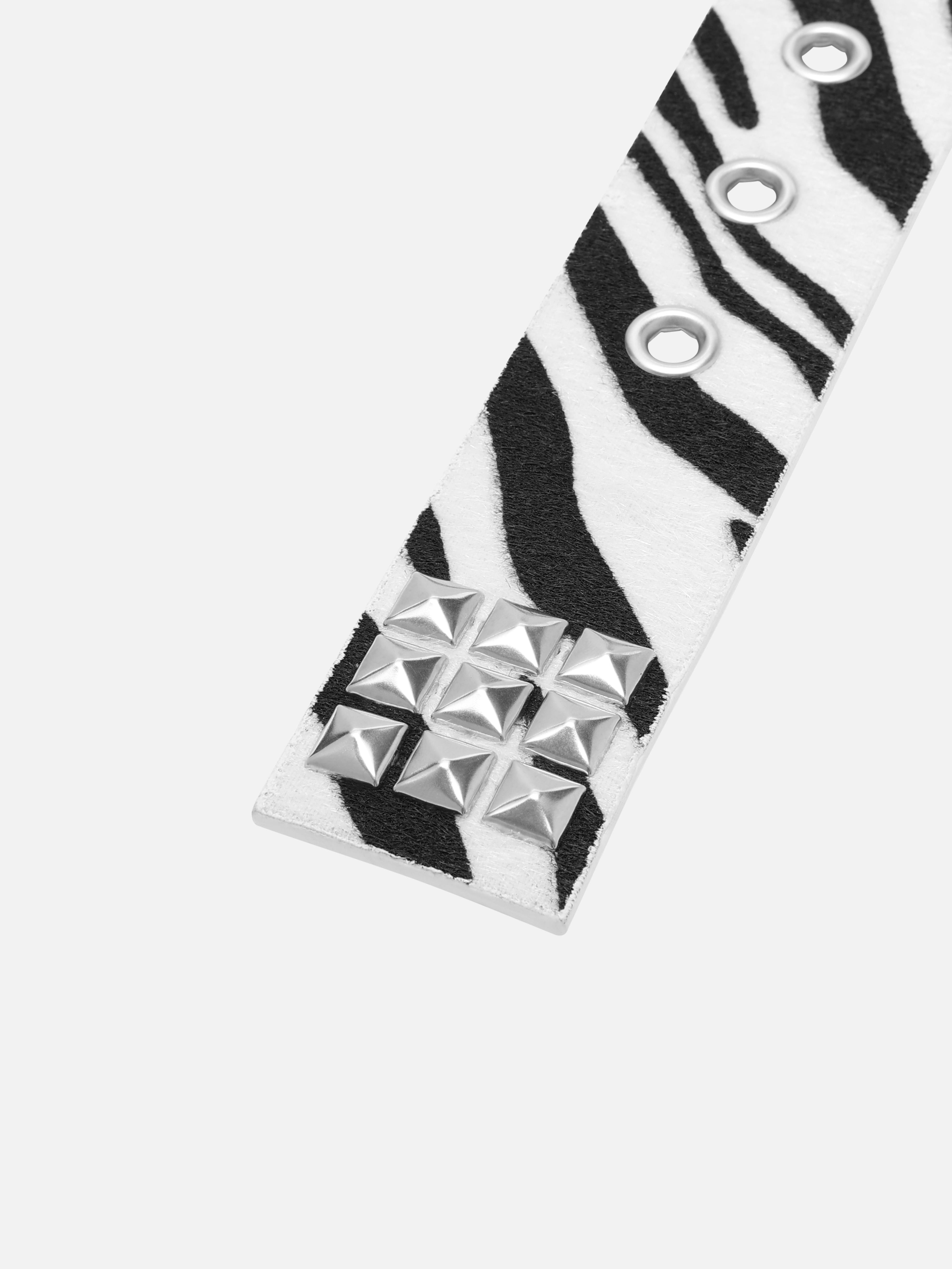 Animal Pattern Studded Belt