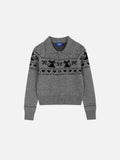 Aelfric Eden Boxy Cat Fair Isle Cardigan