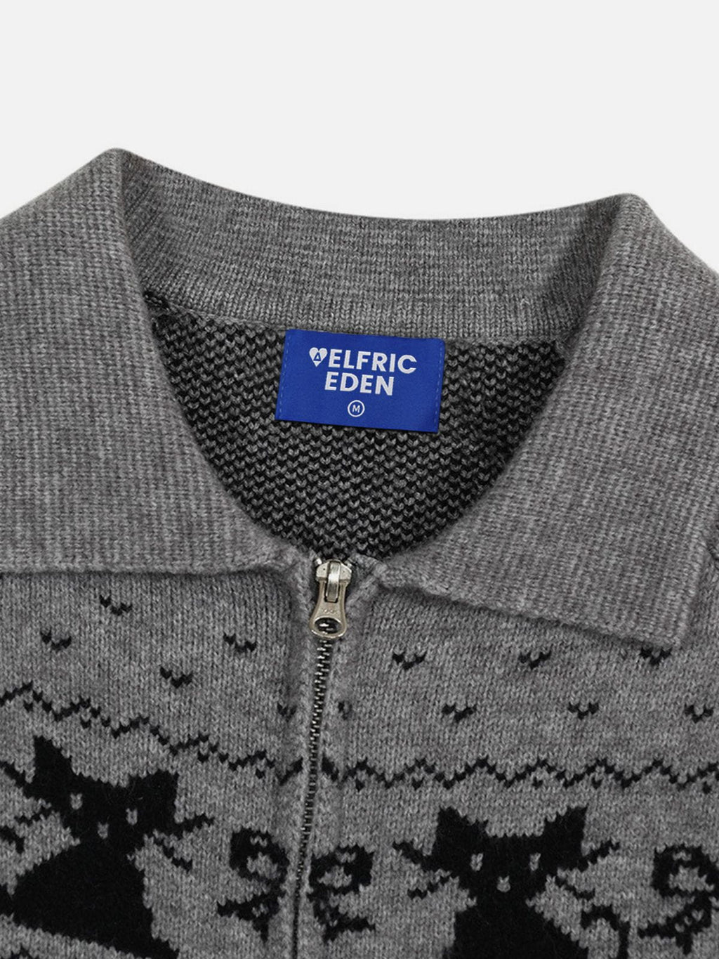 Aelfric Eden Boxy Cat Fair Isle Cardigan
