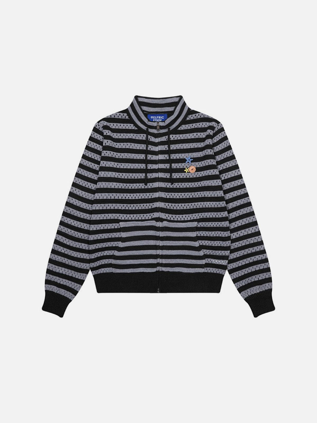 Aelfric Eden Striped Pointelle Knit Cardigan