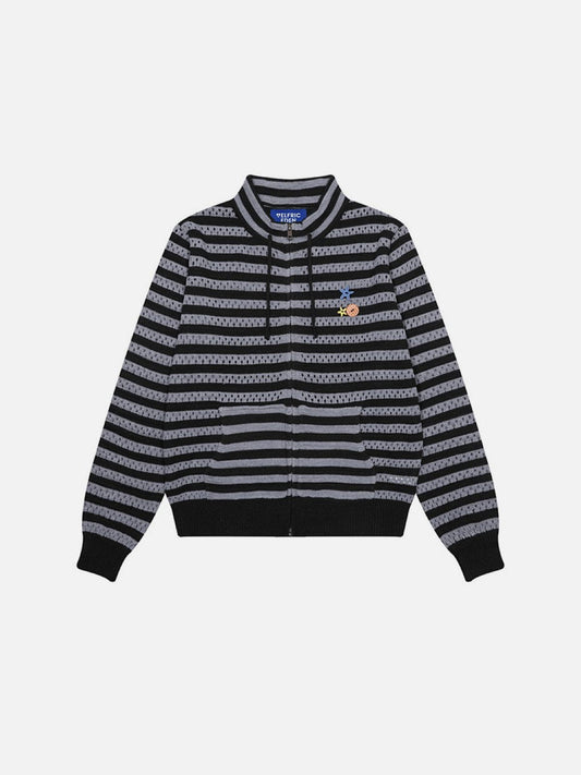 Aelfric Eden Striped Pointelle Knit Cardigan