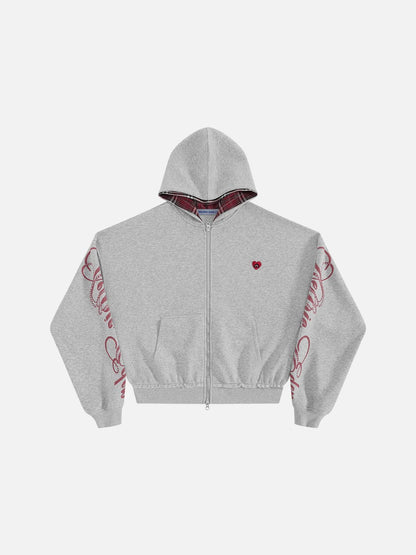 [Pre-Order] Aelfric Eden Boxy Script Graphic Zip Up Hoodie