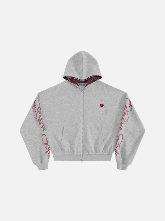 [Pre-Order] Aelfric Eden Boxy Script Graphic Zip Up Hoodie