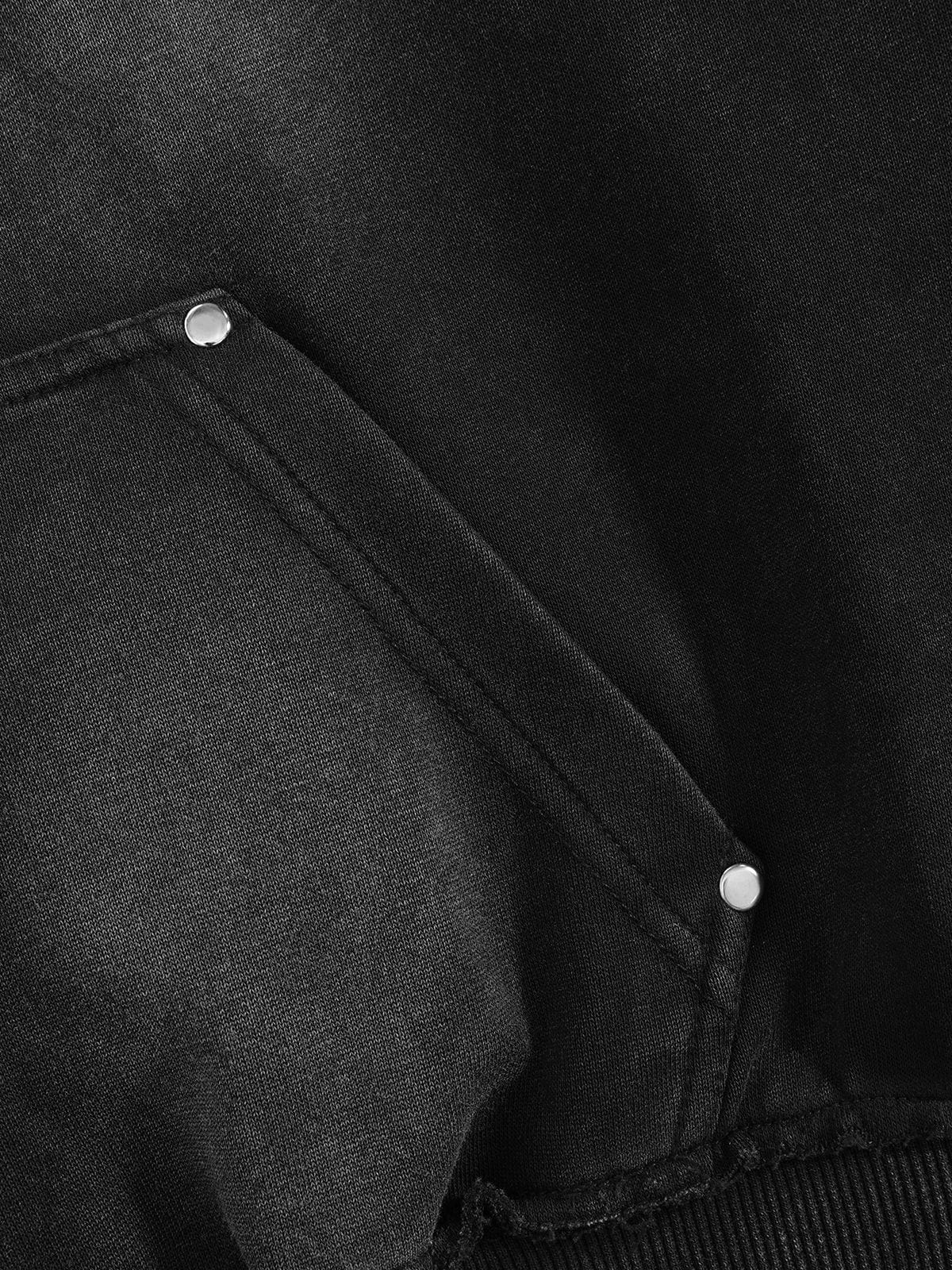 Aelfric Eden Cropped Spray Dyed Zip Up Hoodie
