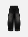 [Pre-Order] Aelfric Eden Dachshund Embroidery Baggy Barrel Jeans