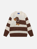 Aelfric Eden Striped Dachshund Sweater