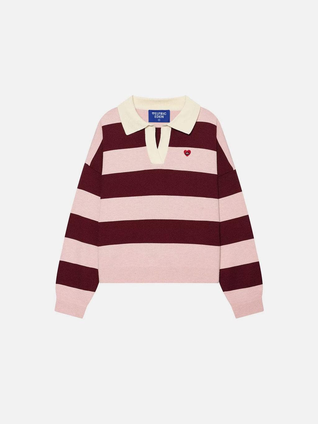 Aelfric Eden Polo Collar Striped Sweater