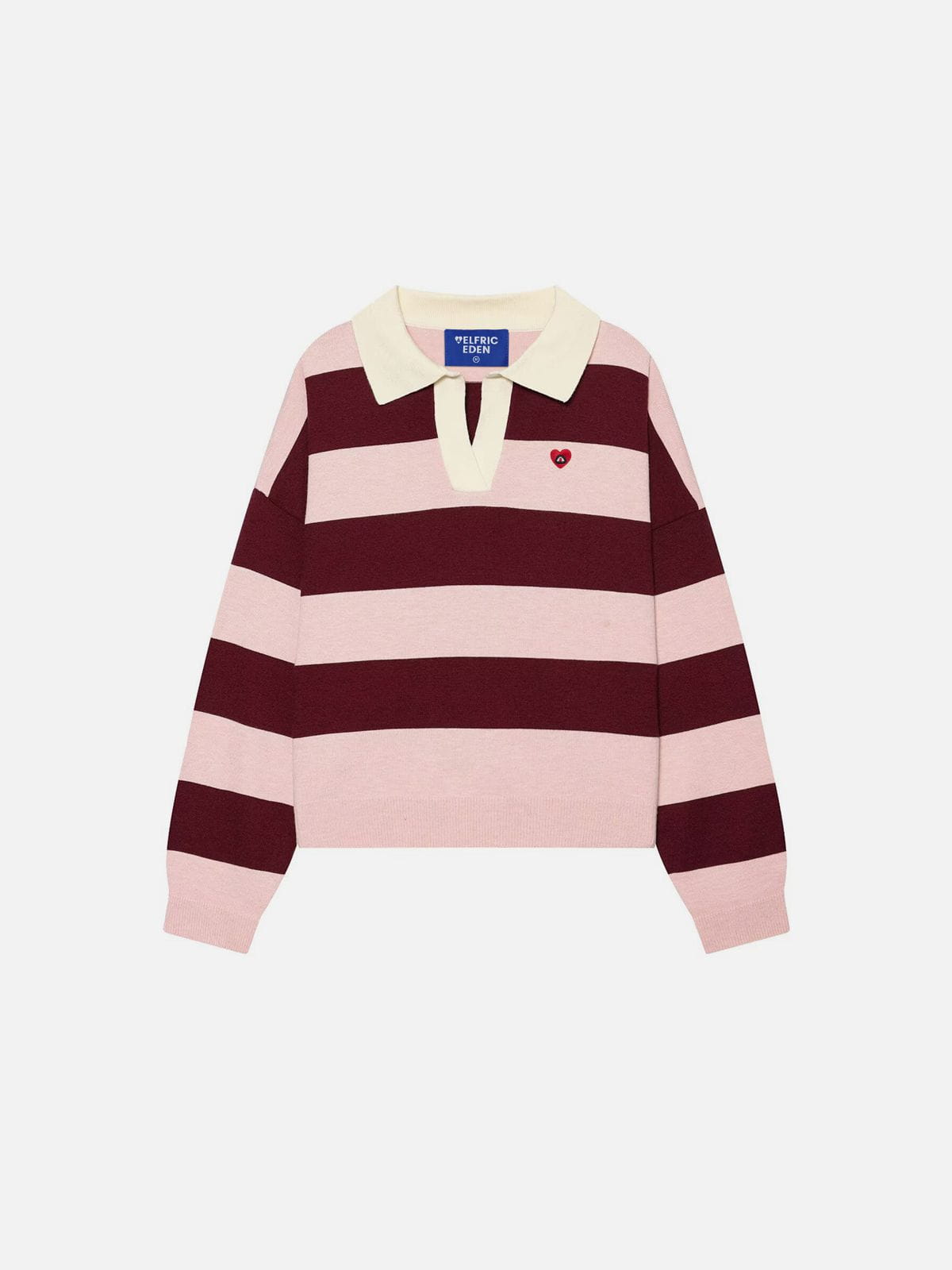 Aelfric Eden Polo Collar Striped Sweater