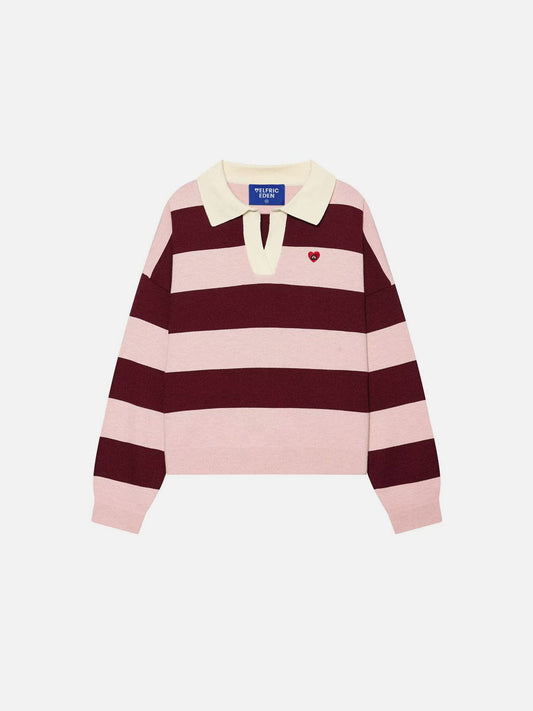 Aelfric Eden Polo Collar Striped Sweater
