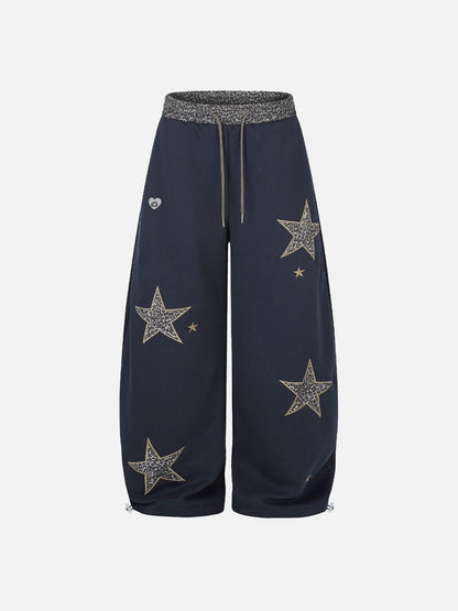 [Pre-Order] Aelfric Eden Leopard Star Baggy Barrel Sweatpants