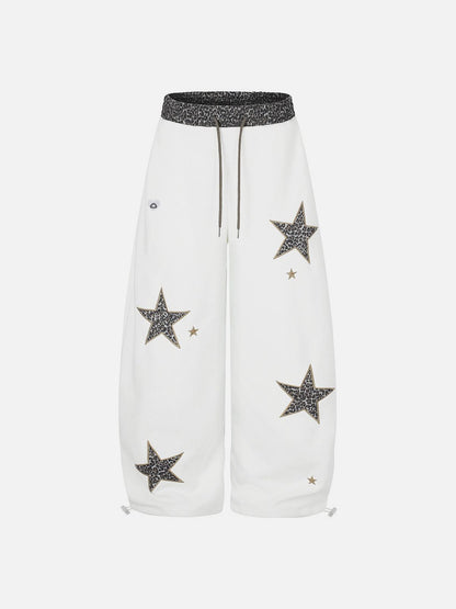 [Pre-Order] Aelfric Eden Leopard Star Baggy Barrel Sweatpants