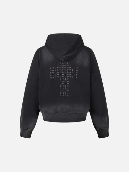 Aelfric Eden Eyelet Washed Zip Up Hoodie