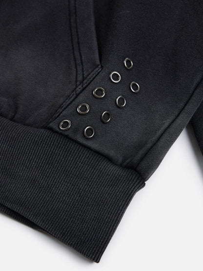 Aelfric Eden Eyelet Washed Zip Up Hoodie