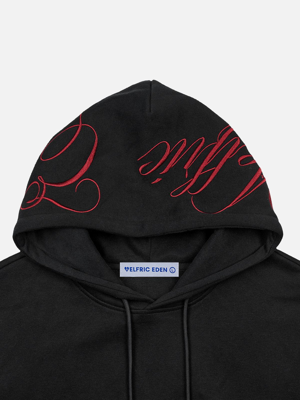 Aelfric Eden Boxy Script Embroidery Pullover Hoodie