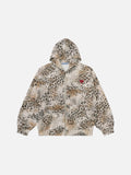 Aelfric Eden Washed Leopard Zip Up Hoodie