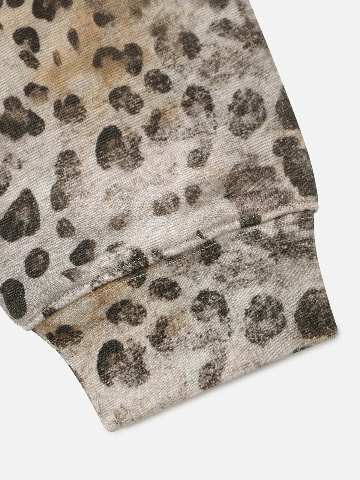 Aelfric Eden Washed Leopard Zip Up Hoodie