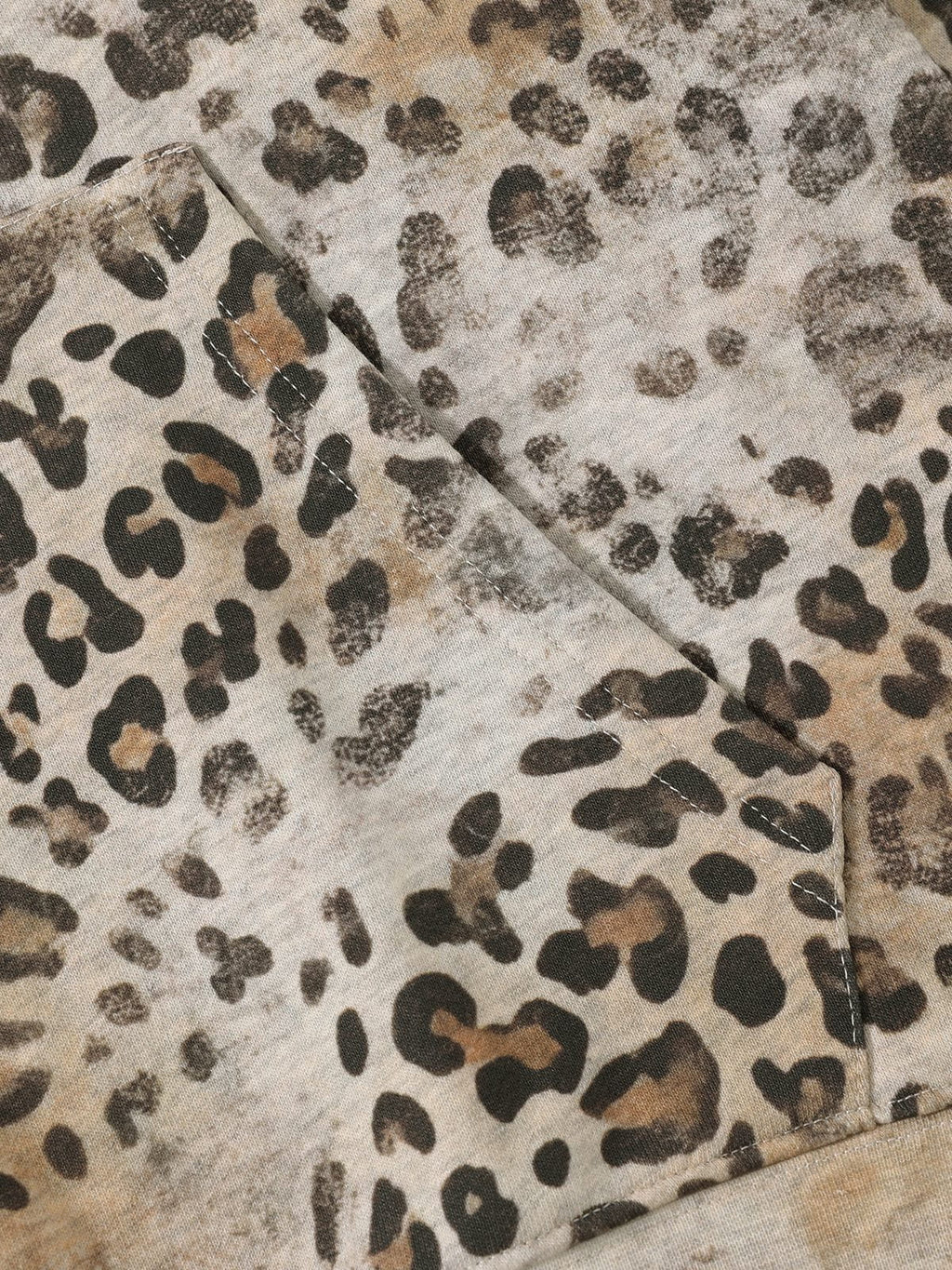 Aelfric Eden Washed Leopard Zip Up Hoodie