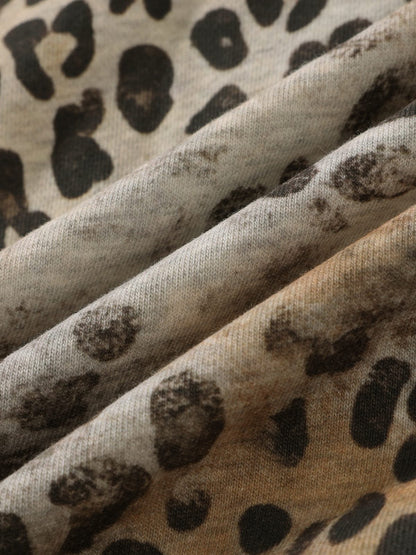 Aelfric Eden Washed Leopard Zip Up Hoodie