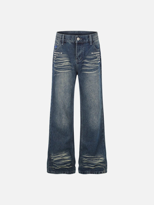 Aelfric Eden Studded Washed Baggy Jeans