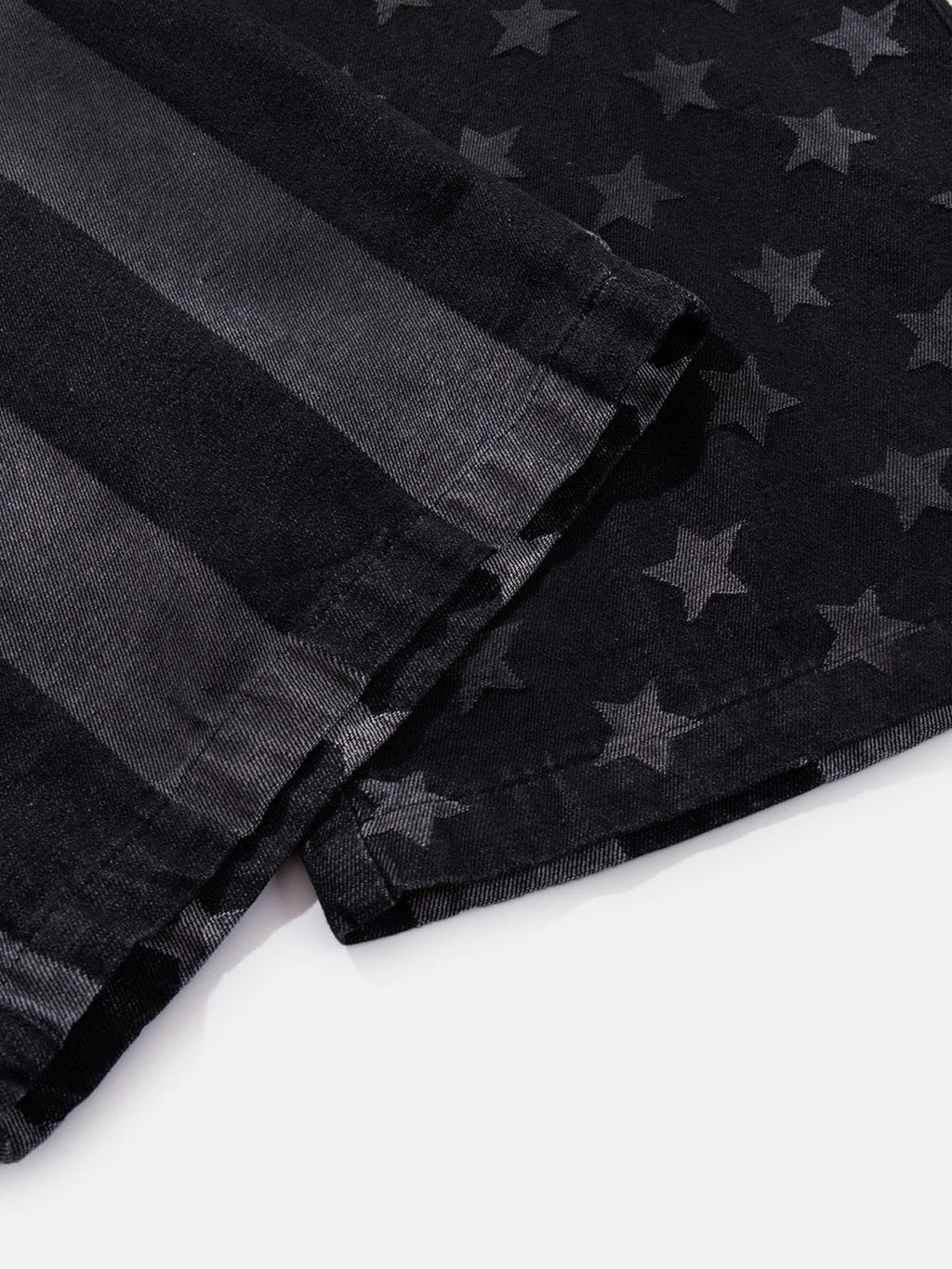 Aelfric Eden Striped Star Baggy Barrel Jeans