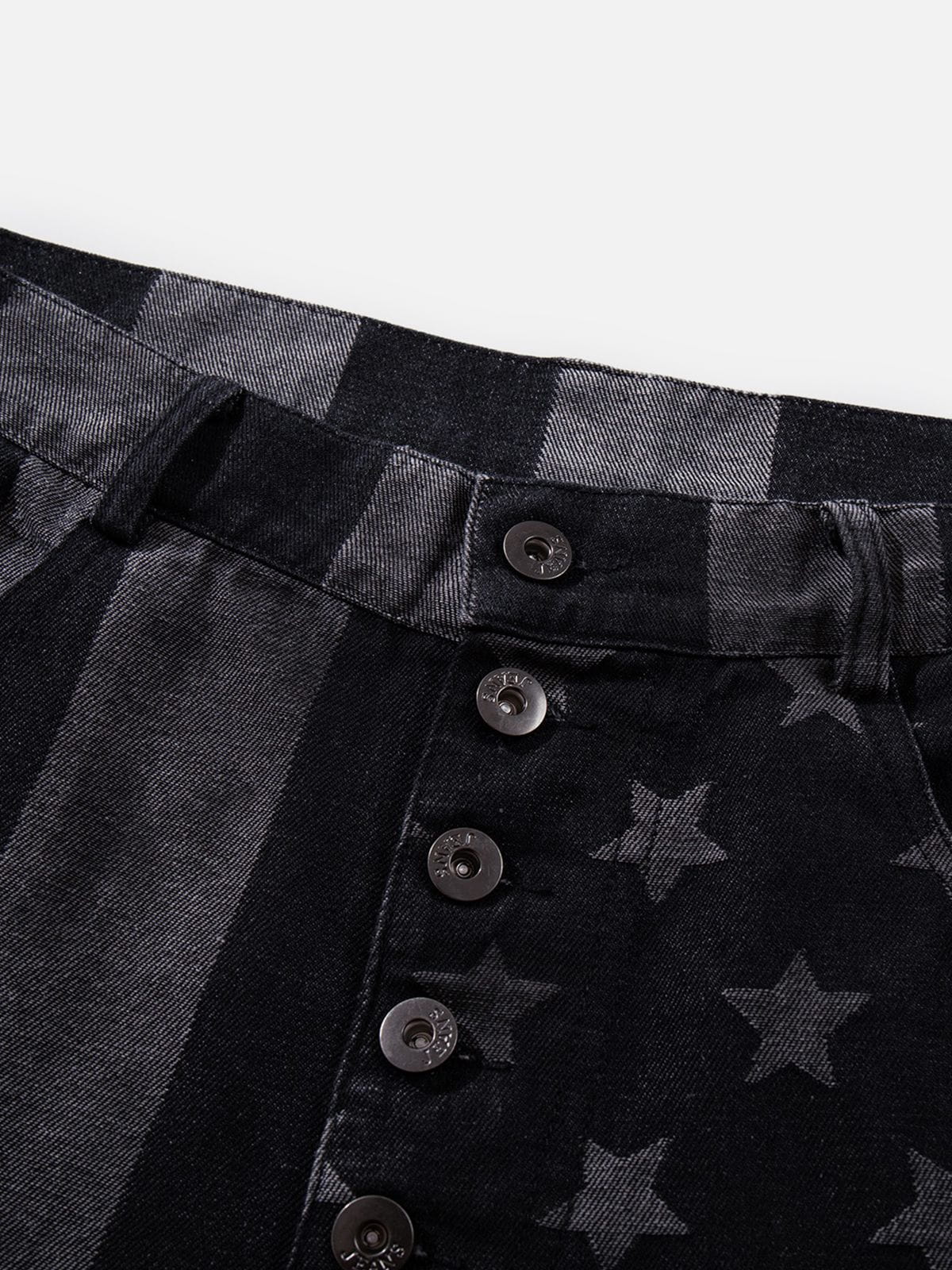 Aelfric Eden Striped Star Baggy Barrel Jeans