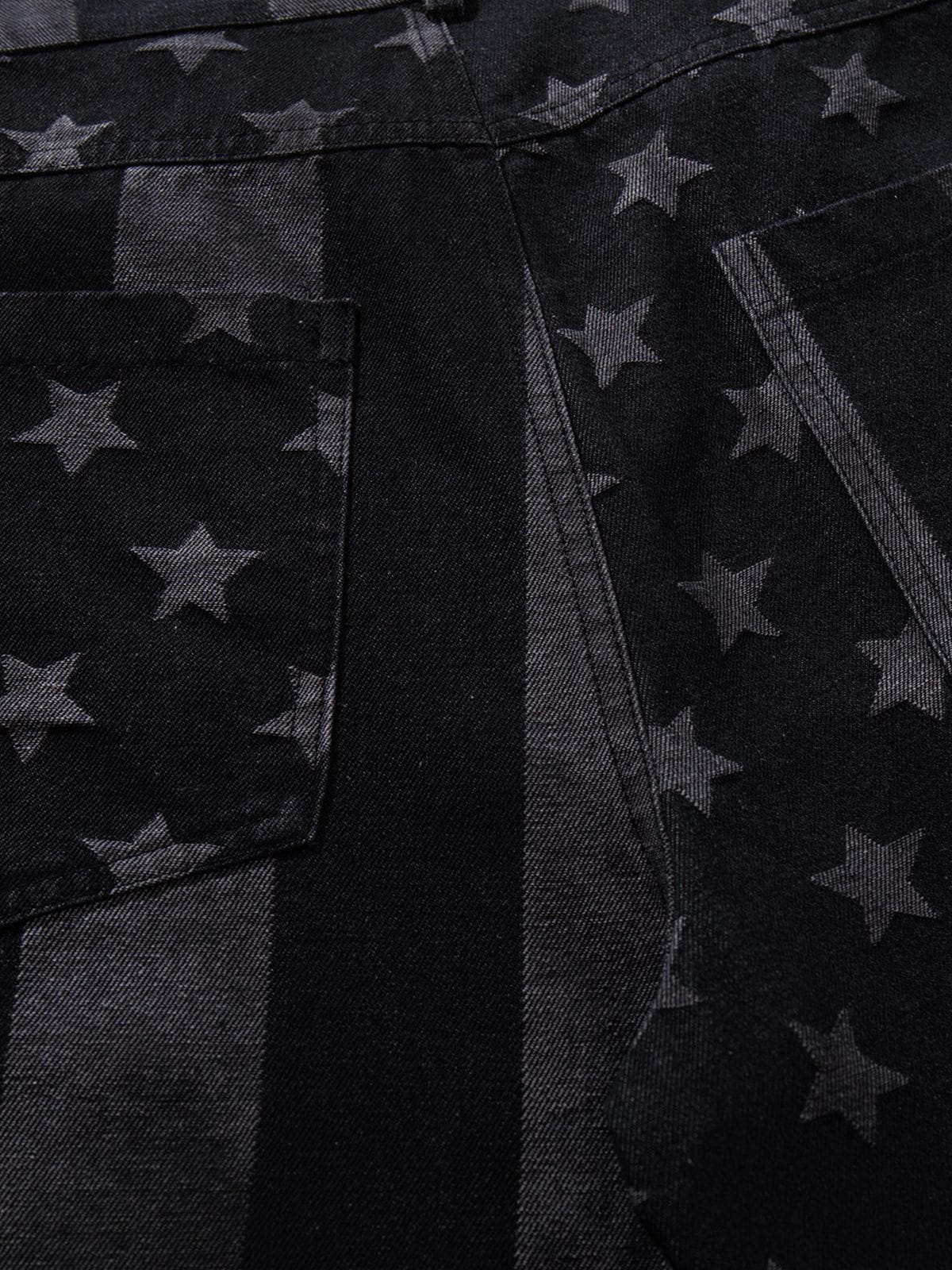 Aelfric Eden Striped Star Baggy Barrel Jeans