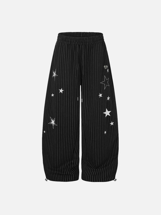 Aelfric Eden Star Embroidery Baggy Barrel Sweatpants