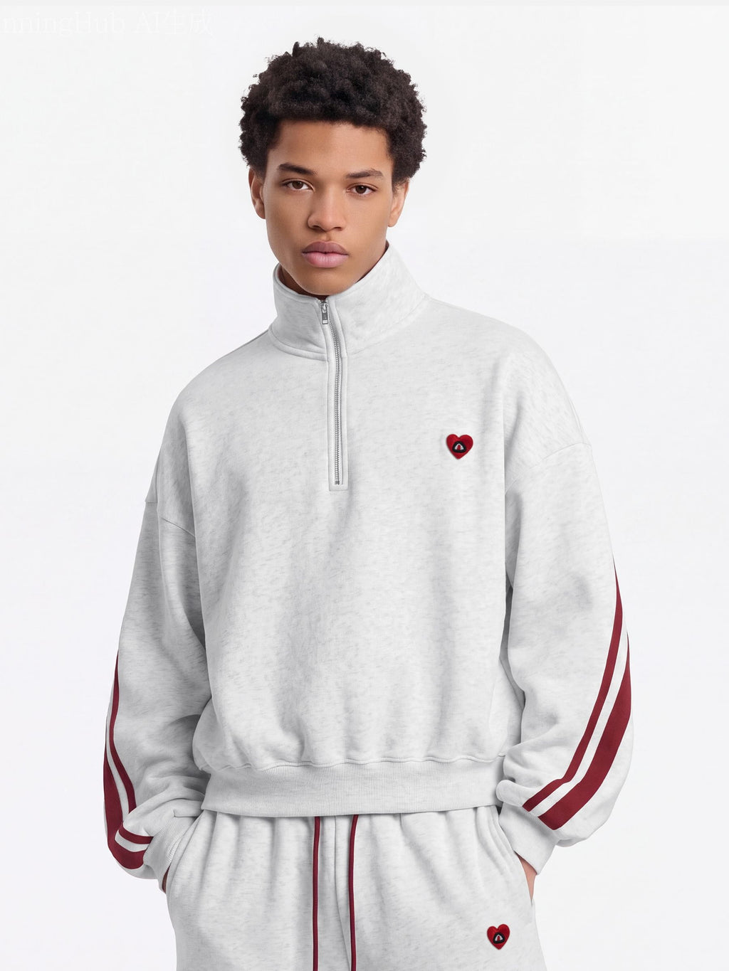 [Pre-Order] Aelfric Eden Boxy Striped Quarter-Zip Sweatshirt