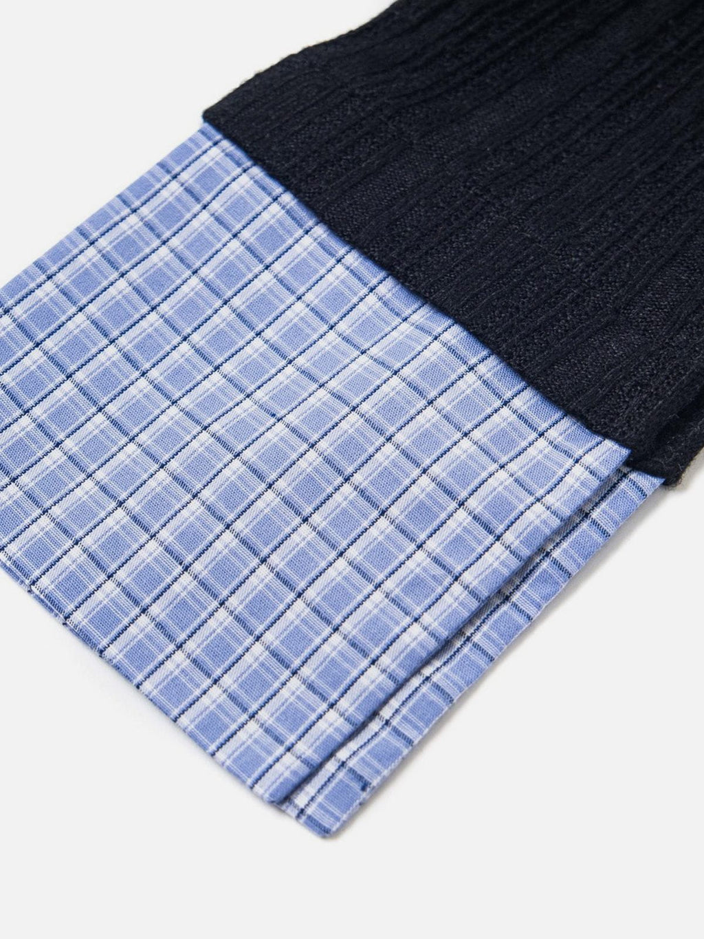 Aelfric Eden Layered Plaid Contrast Knit Top