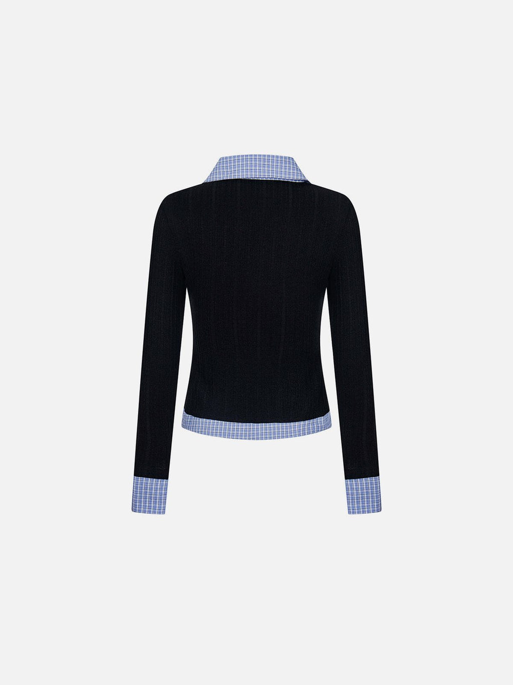 Aelfric Eden Layered Plaid Contrast Knit Top