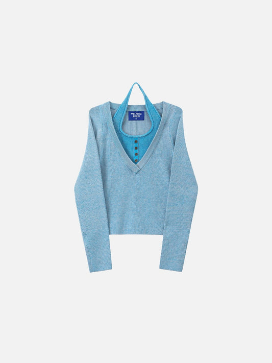 Aelfric Eden Layered Halter Neck Sweater
