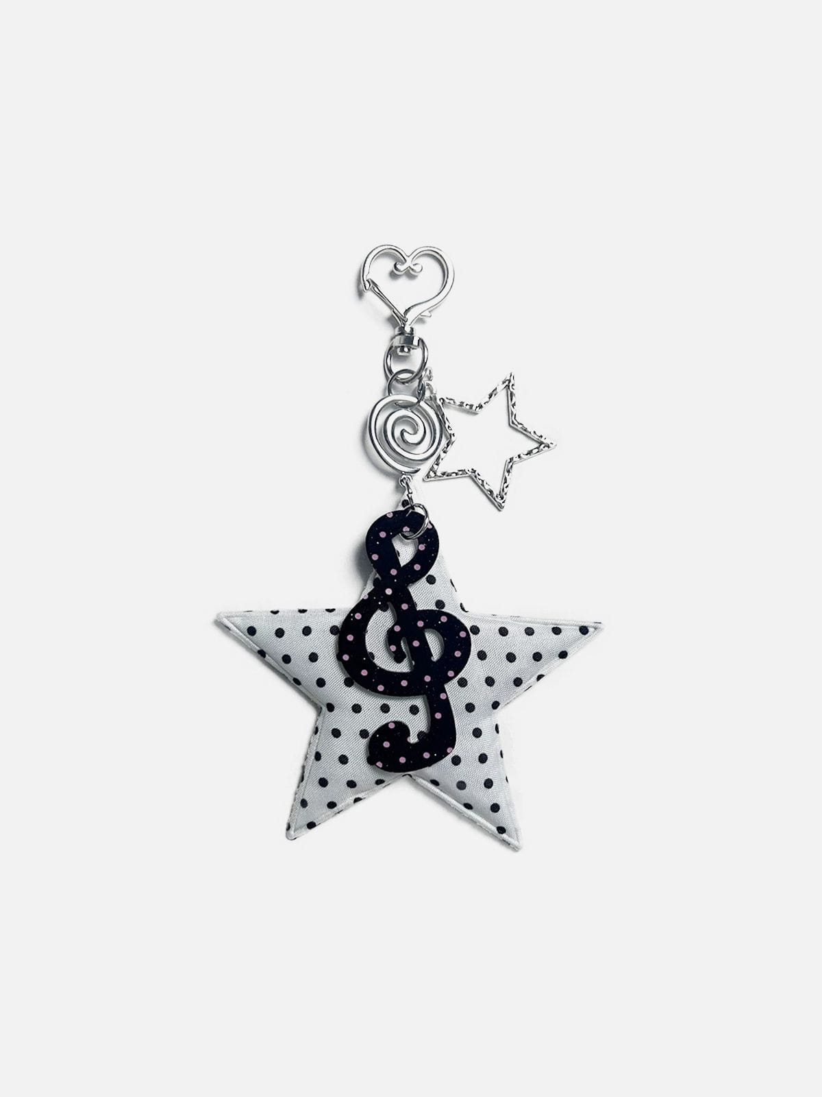 Star Music Charm Keychain