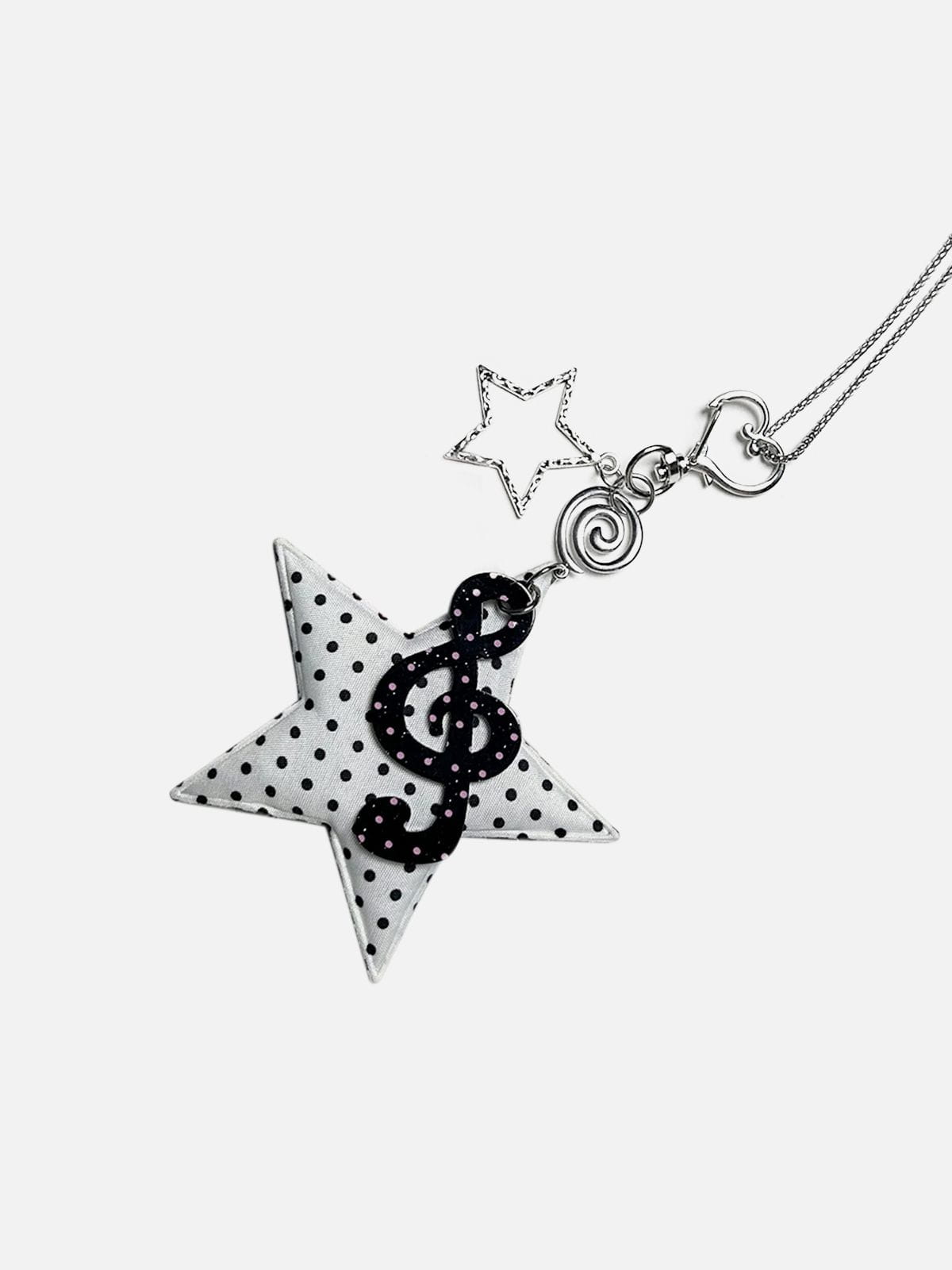 Star Music Charm Keychain