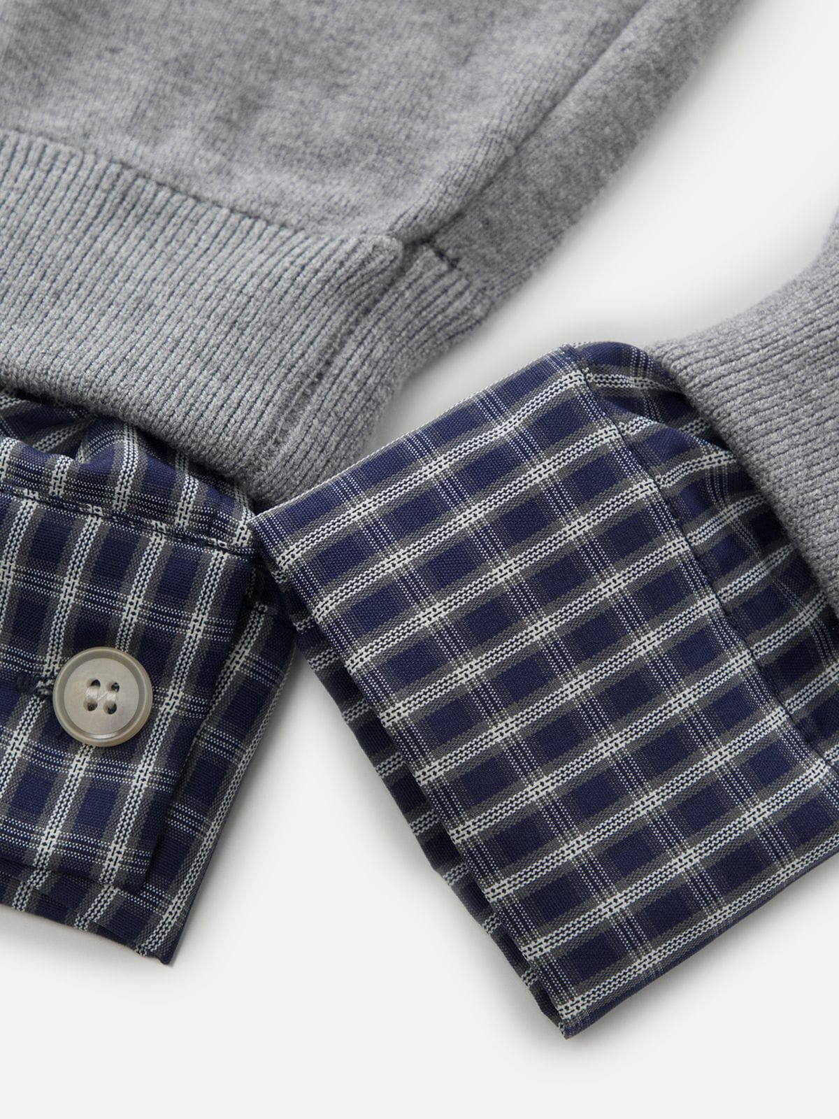 Aelfric Eden Collared Gingham Trim Cardigan
