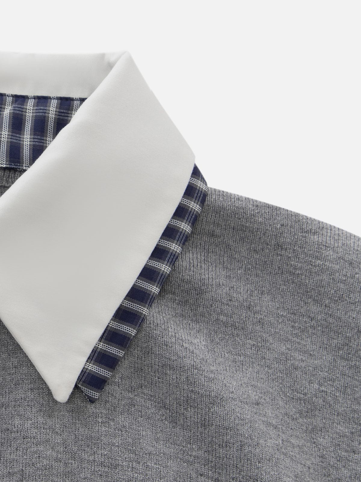 Aelfric Eden Collared Gingham Trim Cardigan
