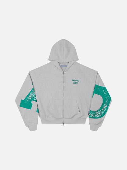 Aelfric Eden Boxy Graphic Zip Up Hoodie