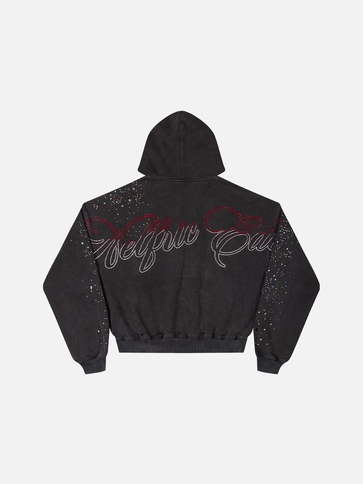 Aelfric Eden Boxy Rhinestone Zip Up Hoodie