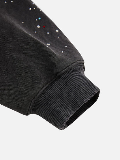 Aelfric Eden Boxy Rhinestone Zip Up Hoodie
