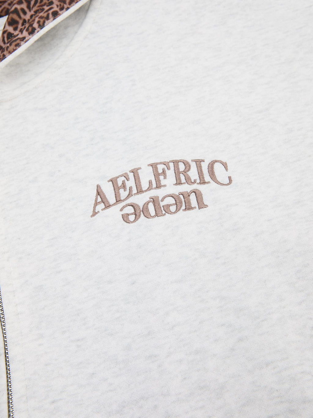 [Pre-Order] Aelfric Eden Boxy Leopard Lined Zip Up Hoodie