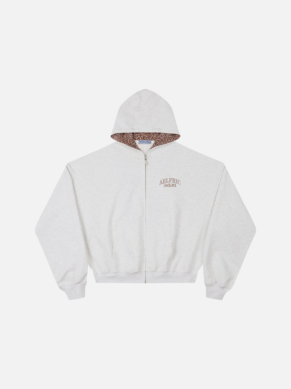 [Pre-Order] Aelfric Eden Boxy Leopard Lined Zip Up Hoodie